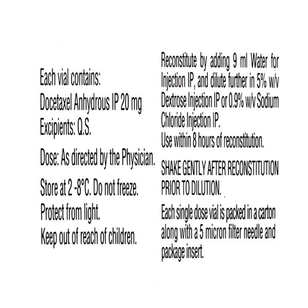 Doceaqualip 20mg Injection 1's