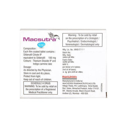 Macsutra 100mg Tablet 4'S