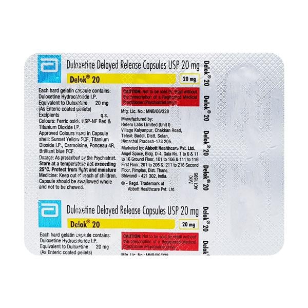 Delok 20mg Capsule 10'S