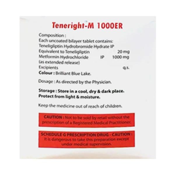 TENERIGHT M 1000 ER Tablet 10's
