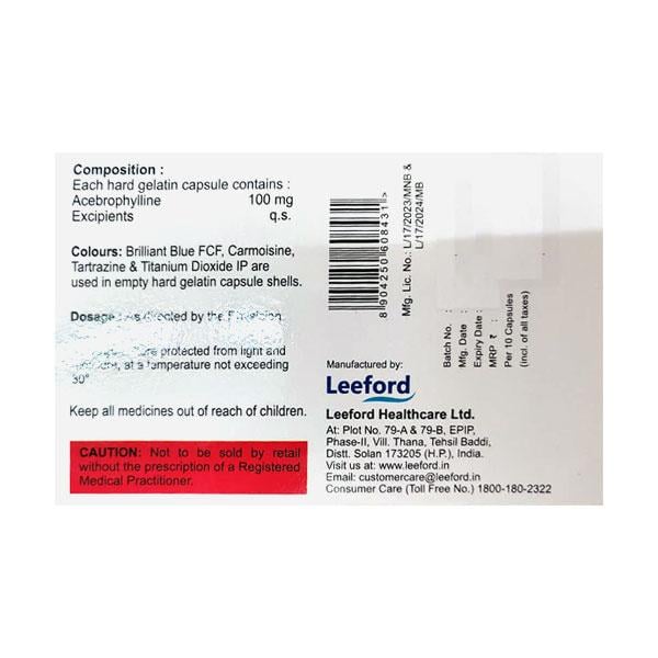 Venphylin 100mg Capsule 10'S