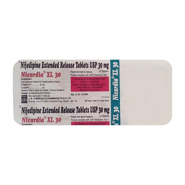 Nicardia XL 30mg Tablet 10'S