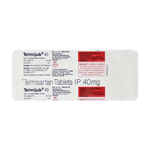 Telmijub 40mg Tablet 10'S