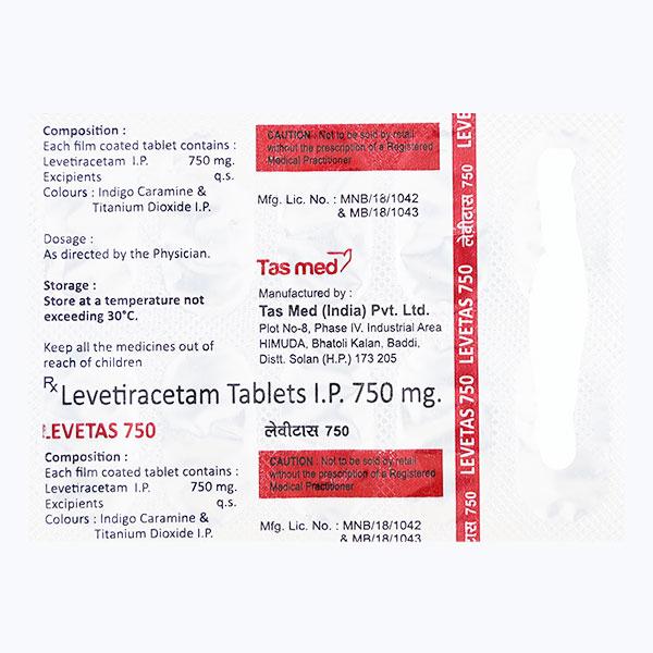 LEVETAS 750mg Tablet 10's