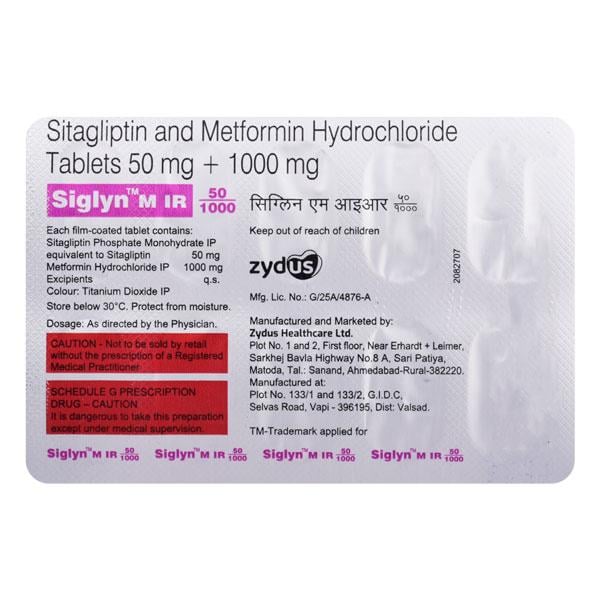 SIGLYN M IR 50/1000 Tablet 10's
