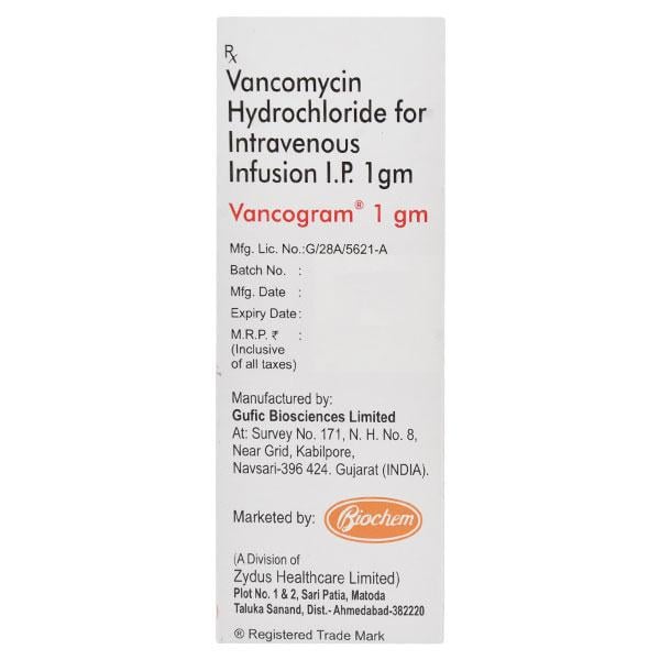 Vancogram 1gm Injection 1's