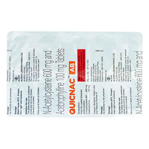 QUICNAC AB Tablet 10's