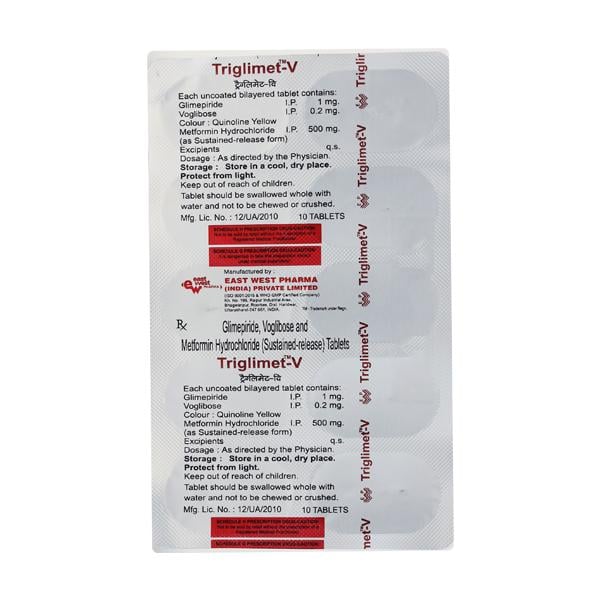 Triglimet V Tablet 10'S
