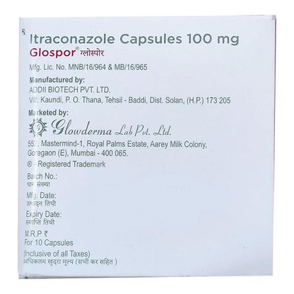 GLOSPOR 100 Capsule 10's