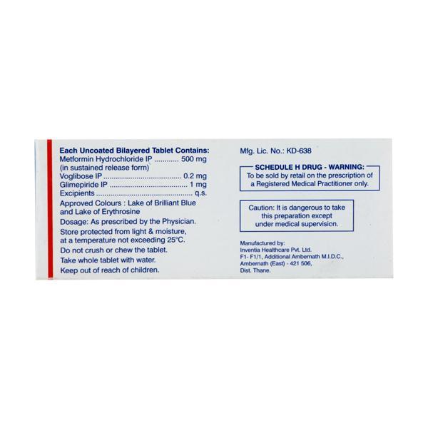 K Glim Trio 1mg Tablet 10'S