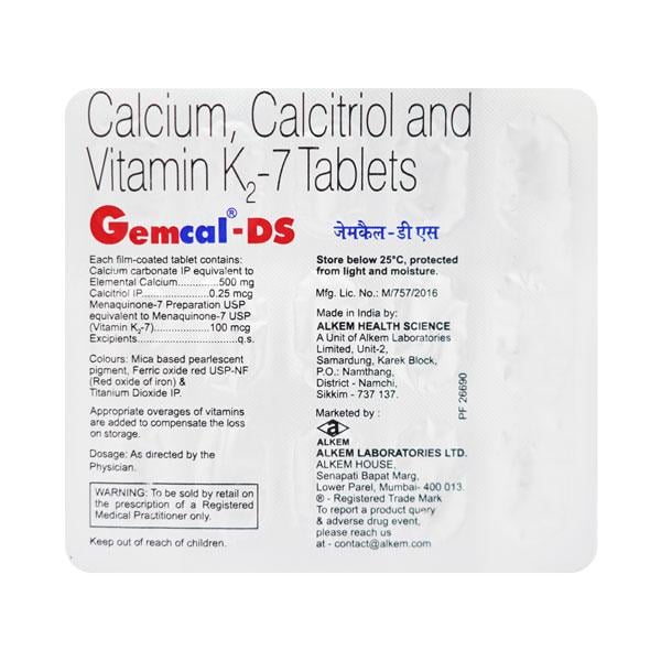 GEMCAL DS Tablet 15's