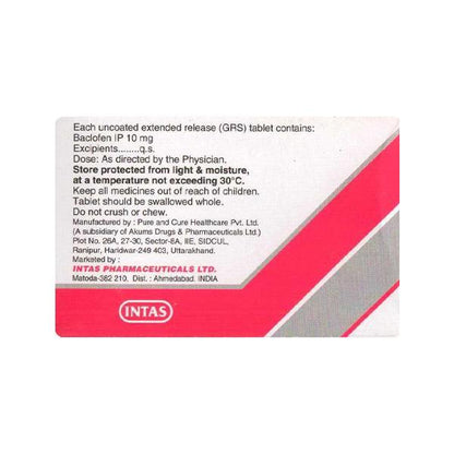 BACLOF OD 10mg Tablet 15's