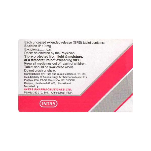 BACLOF OD 10mg Tablet 15's