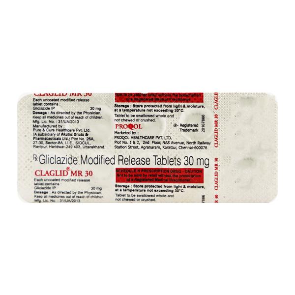 CLAGLID MR 30 Tablet 10's