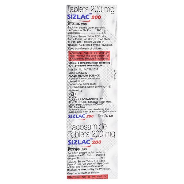 Sizlac 200mg Tablet 10'S
