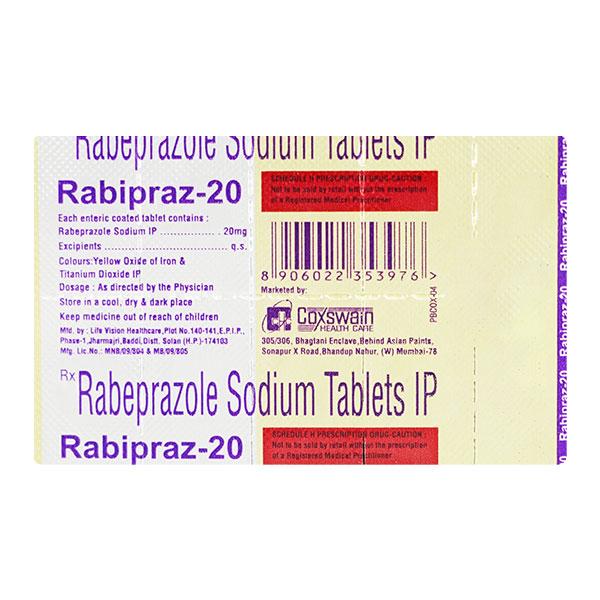 Rabipraz 20mg Tablet 10'S