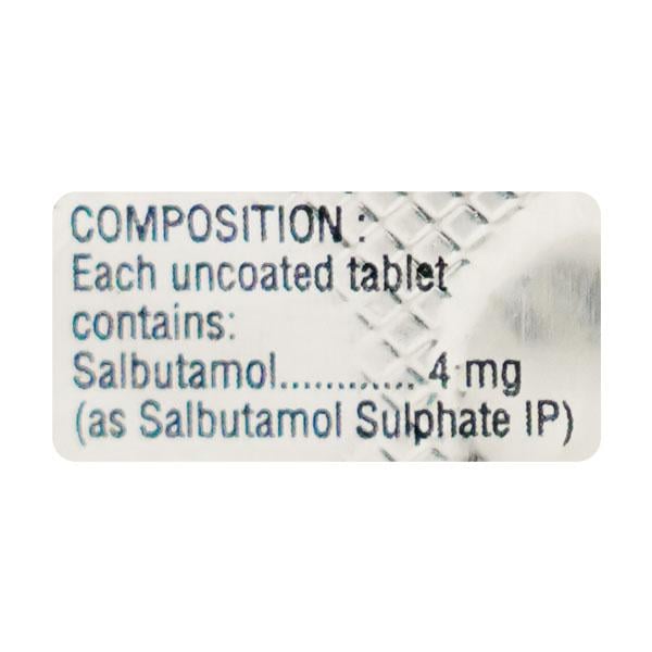 Salbetol 4mg Tablet 10'S