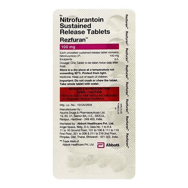 Rezfuran 100mg Tablet 14'S