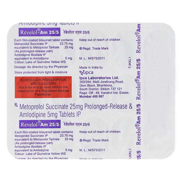 Revelol AM 25/5mg Tablet 15'S