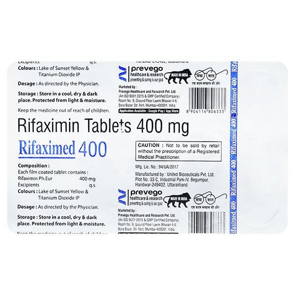 RIFAXIMED 400 Tablet 10's