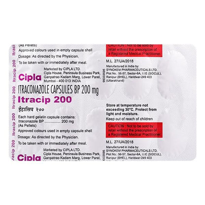 ITRACIP 200mg Capsule 10's