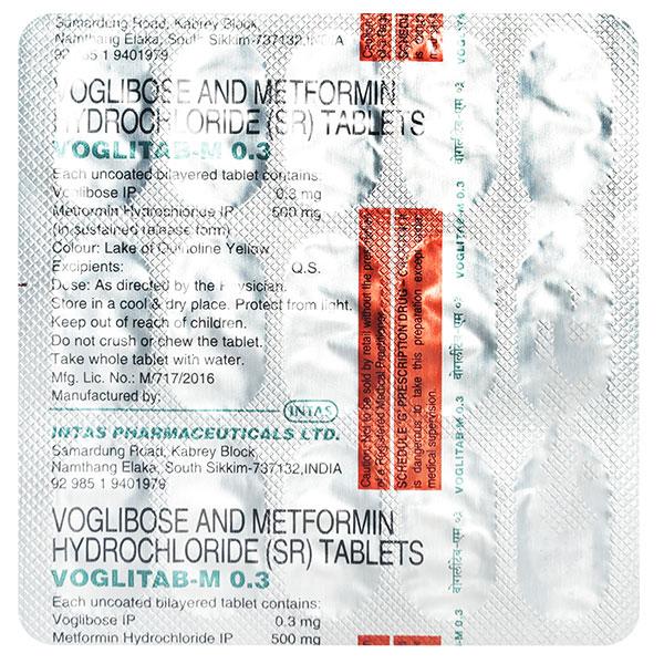 Voglitab M 0.3mg Tablet 15'S