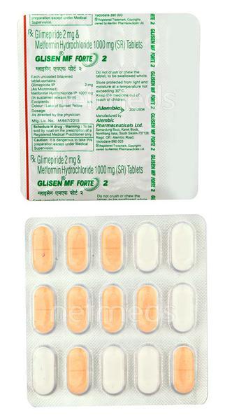 Glisen MF Forte 2mg Tablet 15'S
