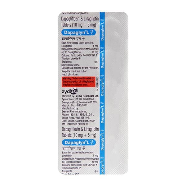 DAPAGLYN L 10/5 Tablet 10's