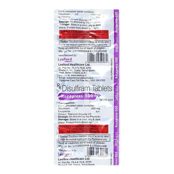 Recopress 500mg Tablet 6'S