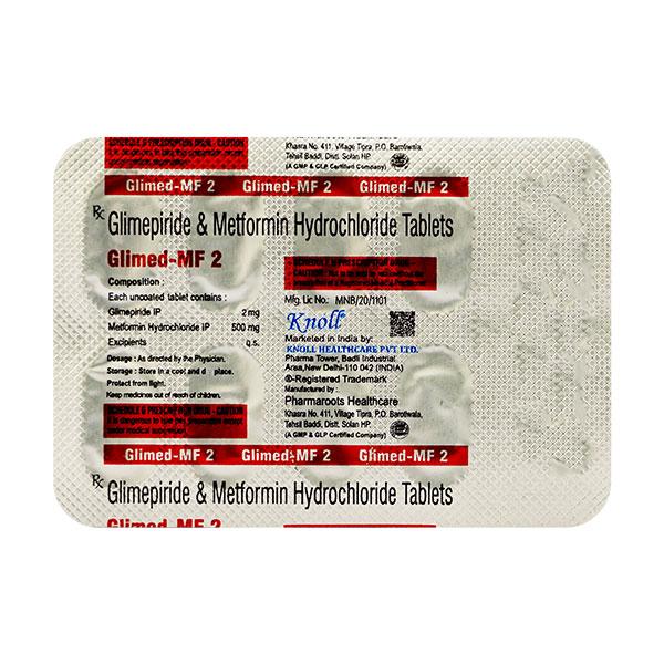 GLIMED MF 2mg Tablet 10's