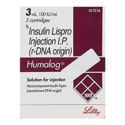 Humalog 100IU Cartridge 1X3ml