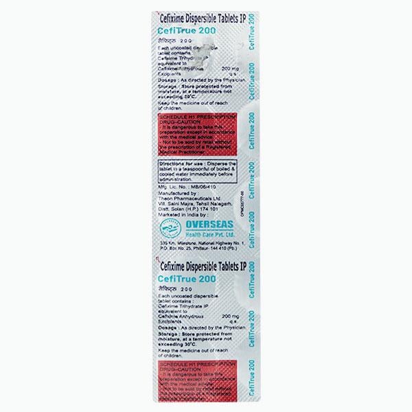 CEFITRUE 200 Dispersible tablet 10's