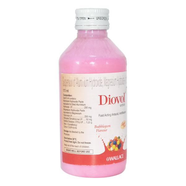 Diovol Sugar Free BUBBLEGUM FLAVOUR Suspension 170ml