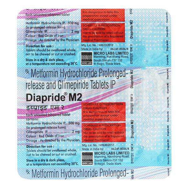 Diapride M2 Tablet 15'S
