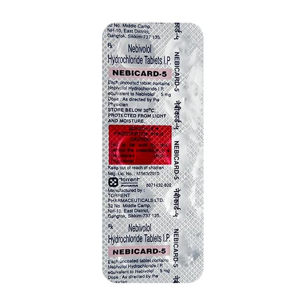 Nebicard 5mg Tablet 10'S