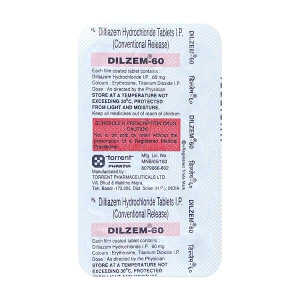 Dilzem 60mg Tablet 15'S