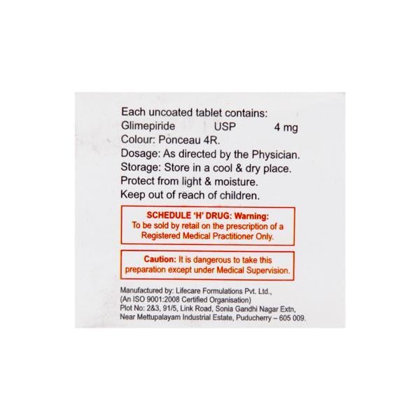 Glimiprime 4mg Tablet 10'S