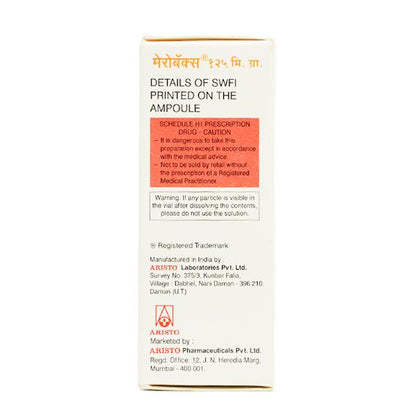 Merobax 125mg Injection 1'S