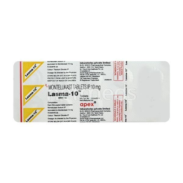 Lasma 10mg Tablet 10'S