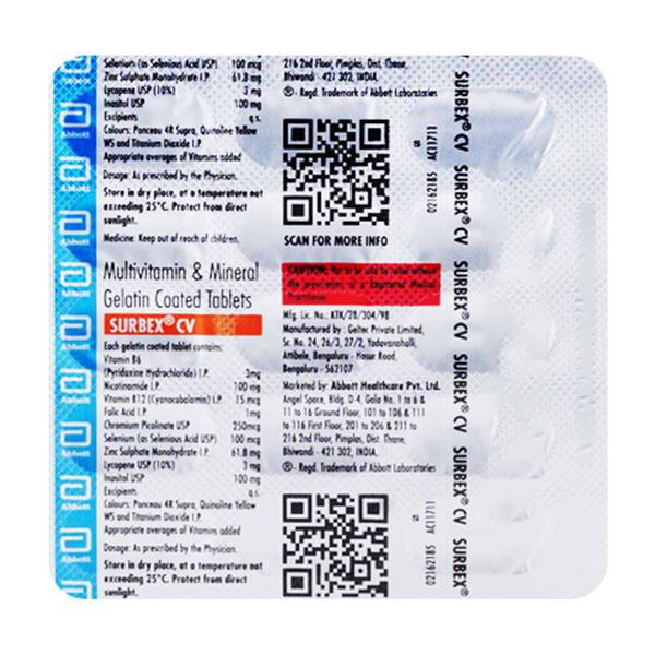 SURBEX CV Tablet 15's