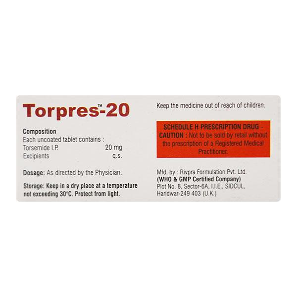 Torpres 20mg Tablet 10'S
