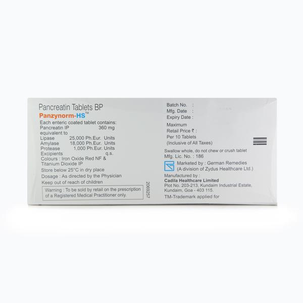 Panzynorm HS Tablet 10'S