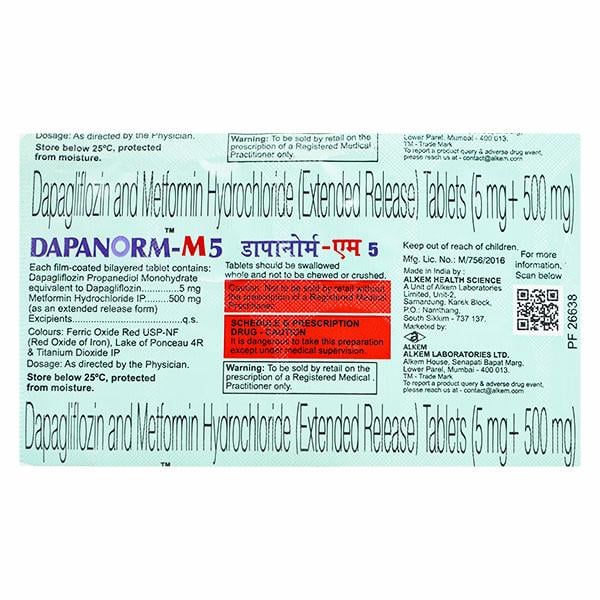 DAPANORM M 5 Tablet 10's