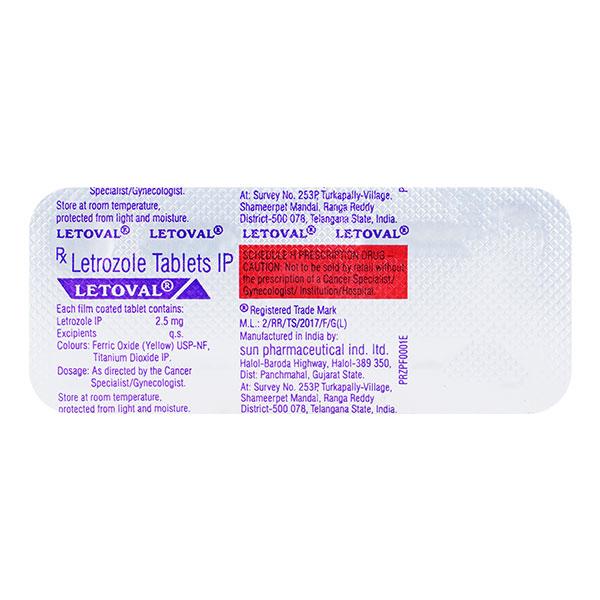 Letoval 2.5mg Tablet 5'S