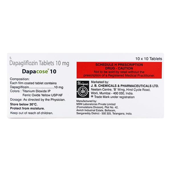 DAPACOSE 10 Tablet 10's