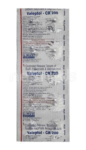 Valeptol CR 200mg Tablet 10'S