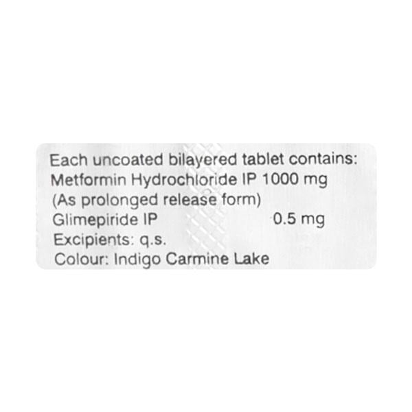 Glycomet GP Forte 0.5mg Tablet 10'S
