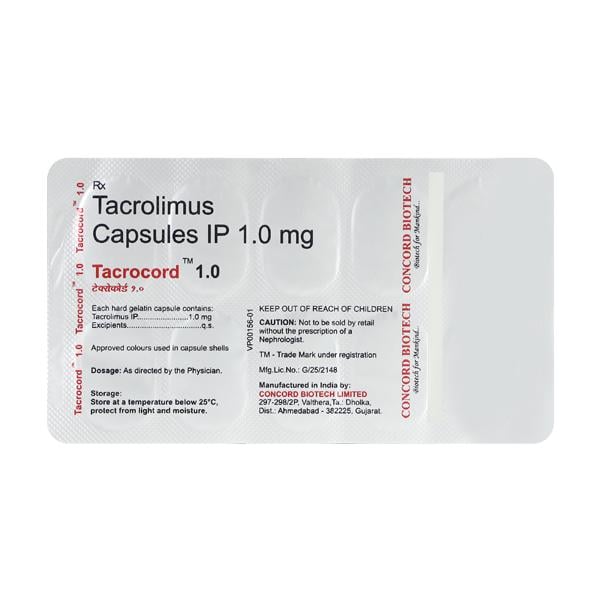 TACROCORD 1mg Capsule 10's