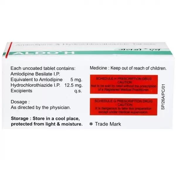Aldo H 5/12.5mg Tablet 10'S