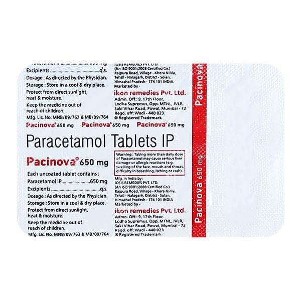 PACINOVA 650 Tablet 10's